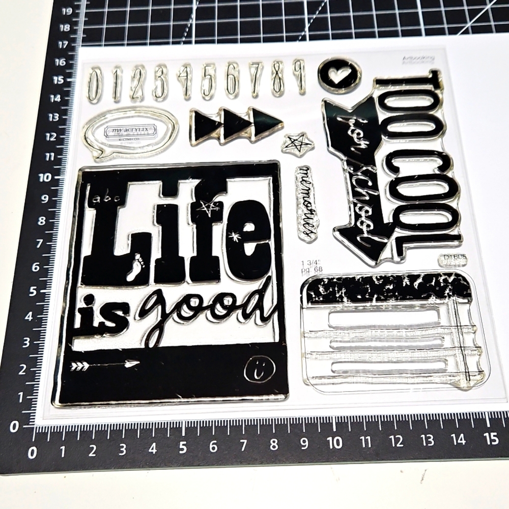 Chalk it Up CTMH Clear stamp set my Acrylix